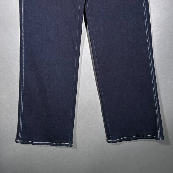 NWT Vibrant M. I. U Wide Leg White Stitching‎ Jeans Juniors Size 11 (W29) - Picture 4 of 15